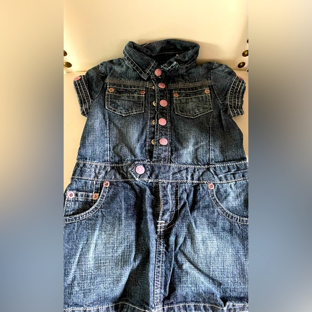 Girl’s Baby Guess Denim Dress- 24 Months